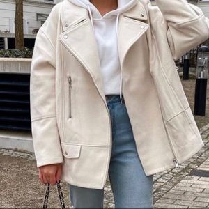 Oversized HM cream biker jacket